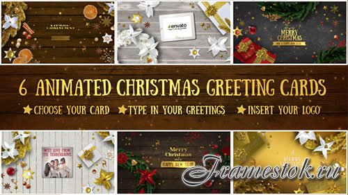 6 Christmas Greeting Cards - Project for After Effects (Videohive)