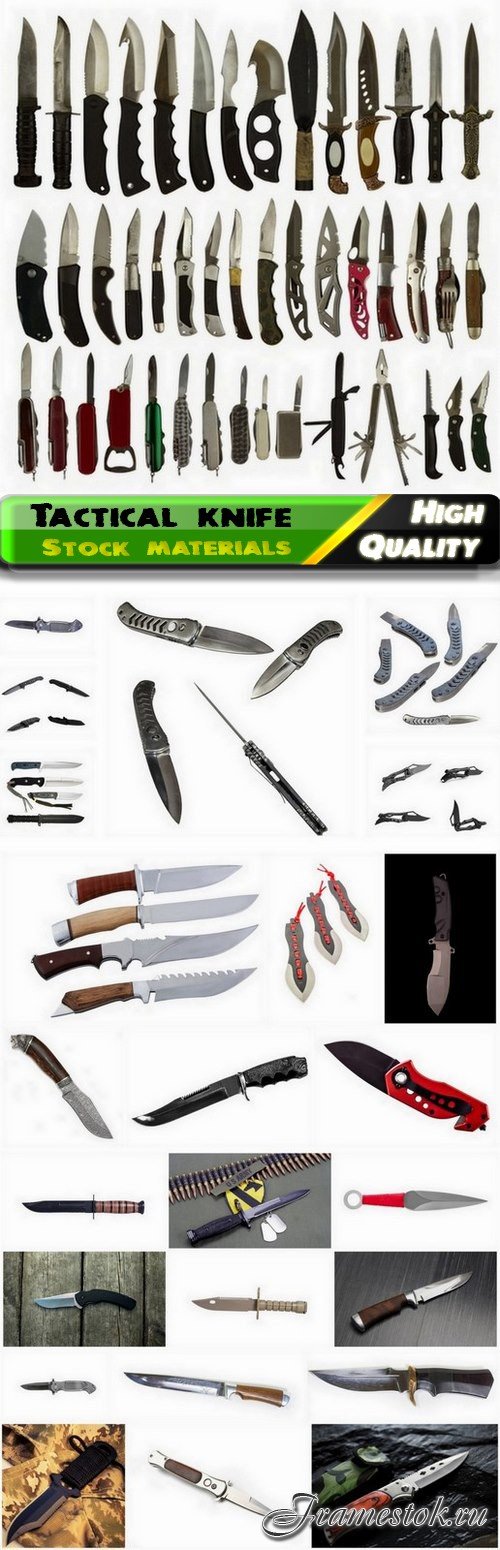 Set of military tactical knife and jackknife 25 HQ Jpg