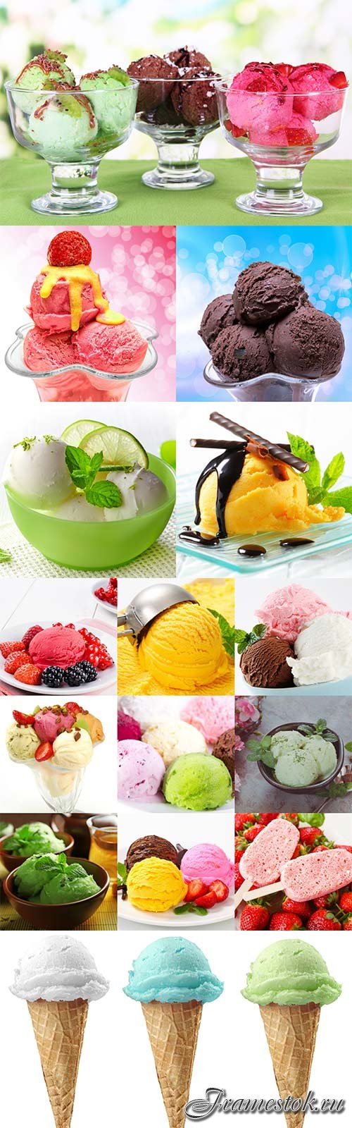 Color delicious ice cream