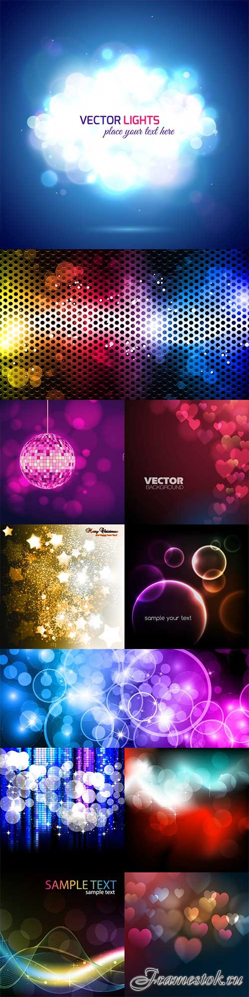 Vector bokeh colorful backgrounds - 7