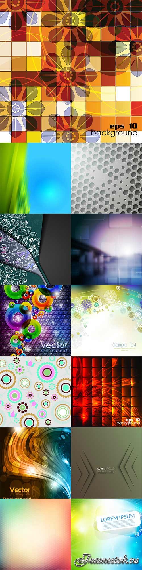 Bright colorful abstract backgrounds vector -58