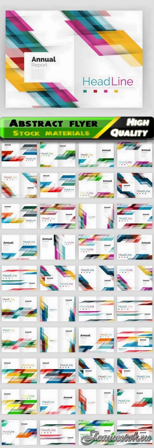 Modern flyer brochure poster with abstract line background 40 Eps