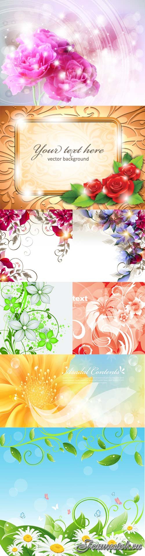Awesome vector flowers - 13