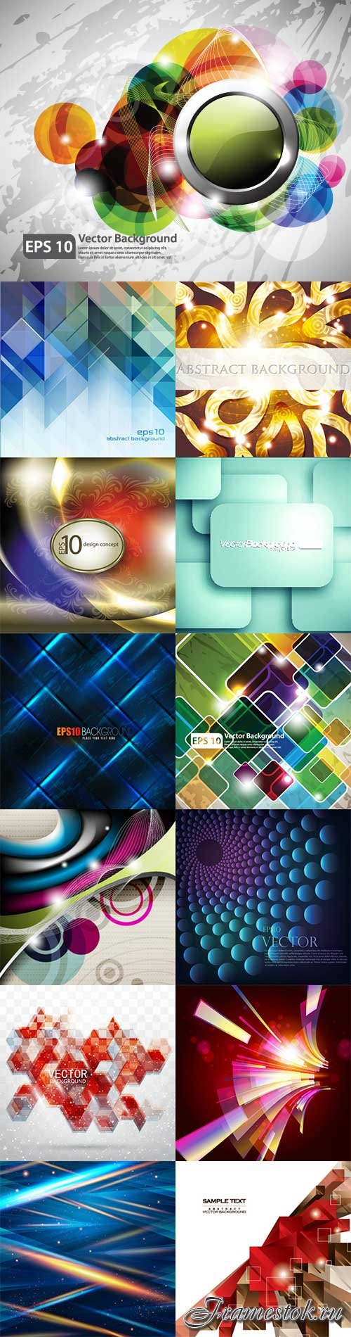 Bright colorful abstract backgrounds vector -59