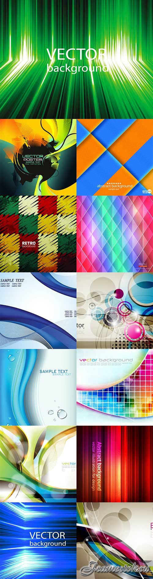 Bright colorful abstract backgrounds vector - 60