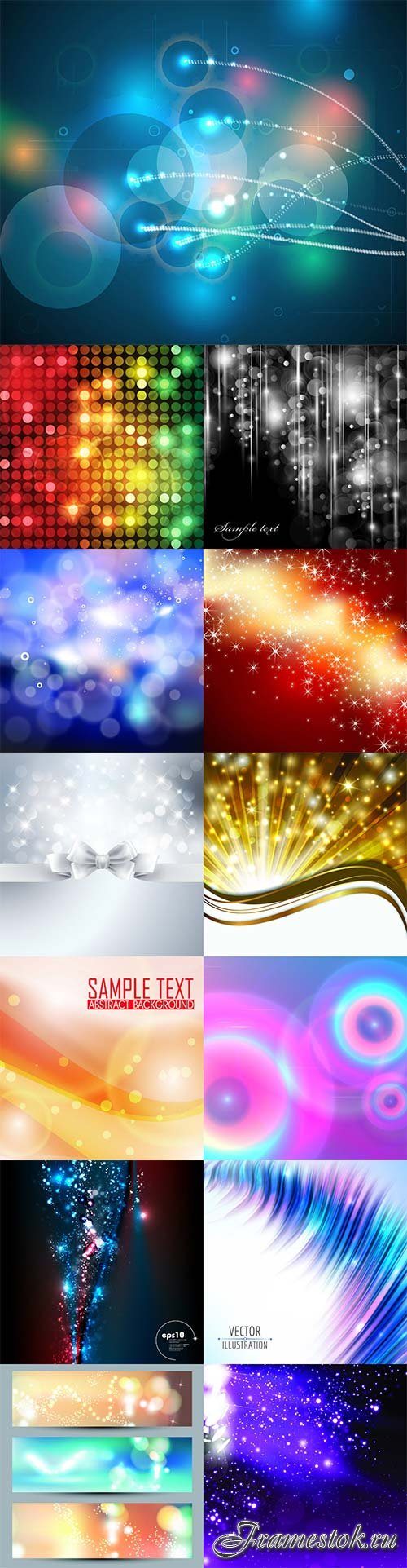 Vector bokeh colorful backgrounds - 8