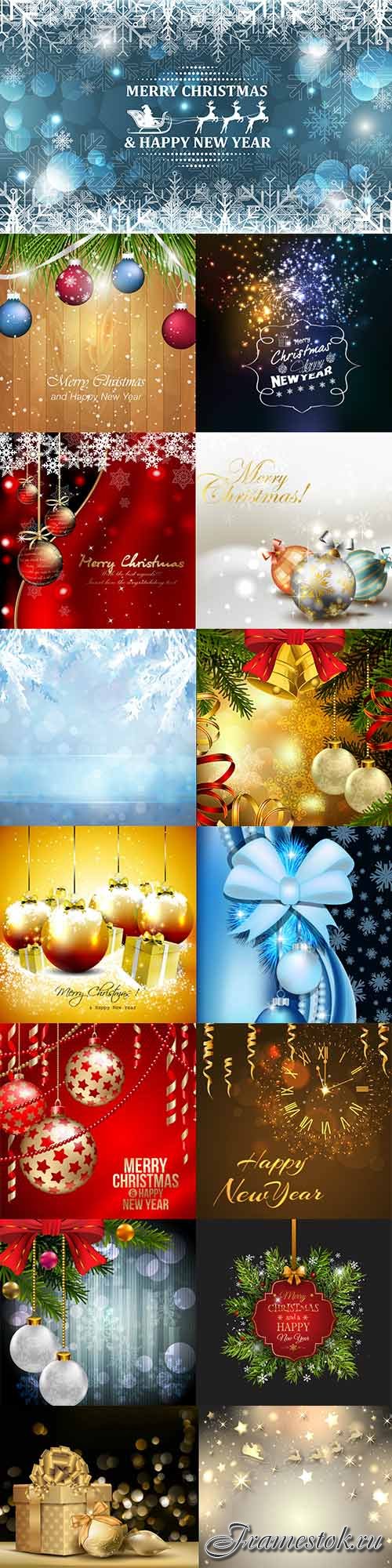 Beautiful New Year vector backgrounds