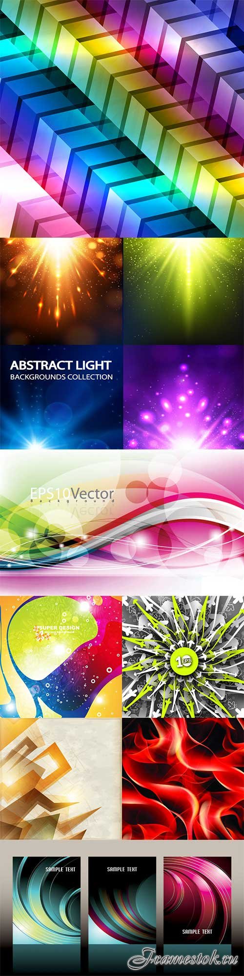 Bright colorful abstract backgrounds vector - 62