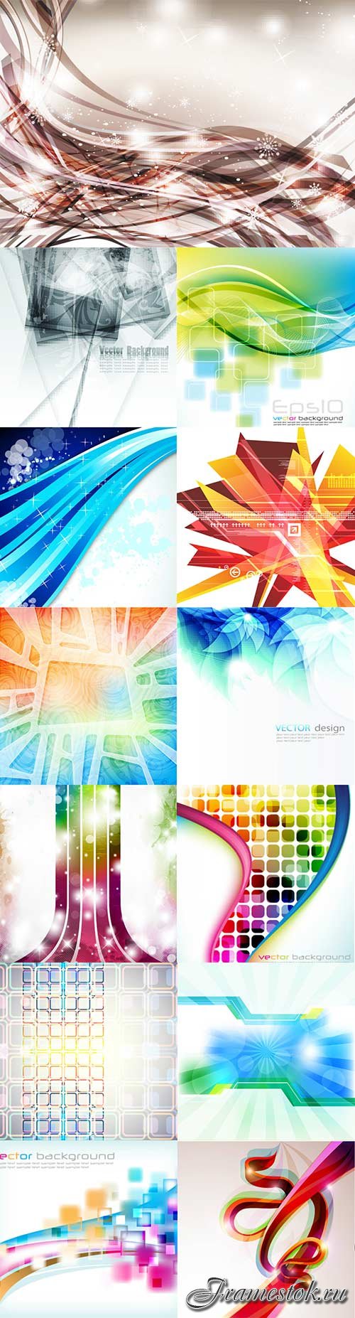Bright colorful abstract backgrounds vector - 63