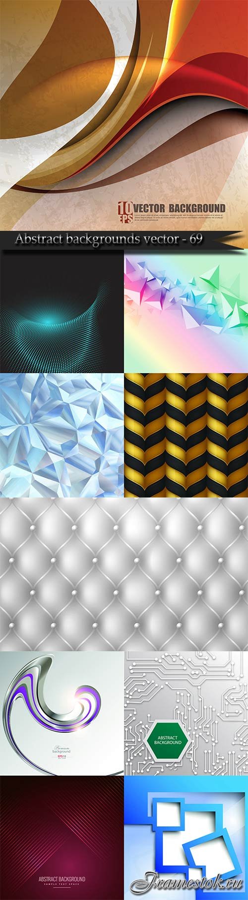 Bright colorful abstract backgrounds vector - 69
