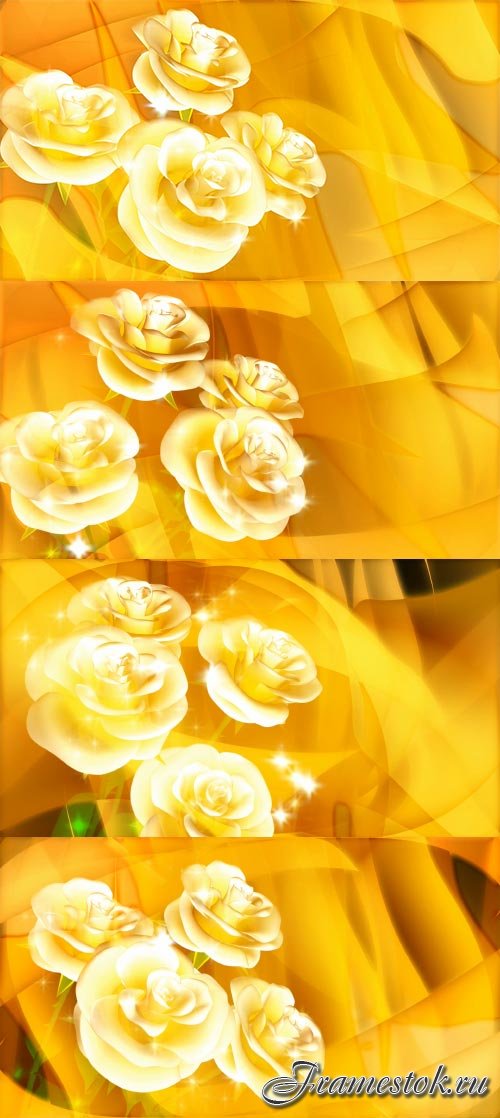 Yellow background footage with a rotating rose