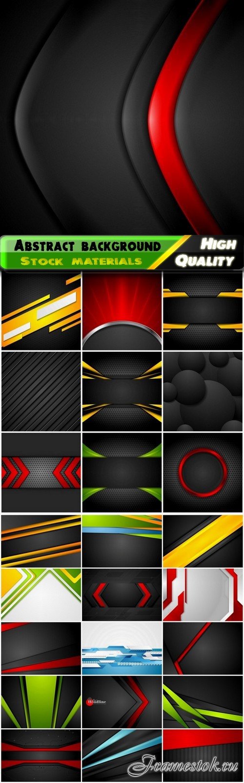 Contrast metal abstract tech arrows background 25 Eps