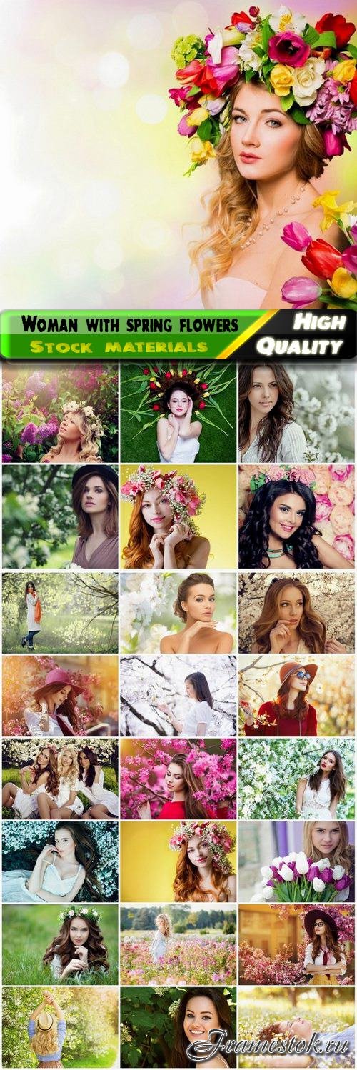 Beautiful woman and girl with spring flowers 25 HQ Jpg