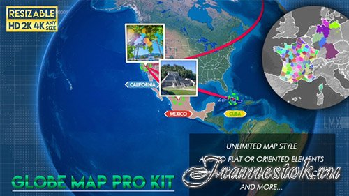 Globe Map Pro Kit - Project for After Effects (Videohive)
