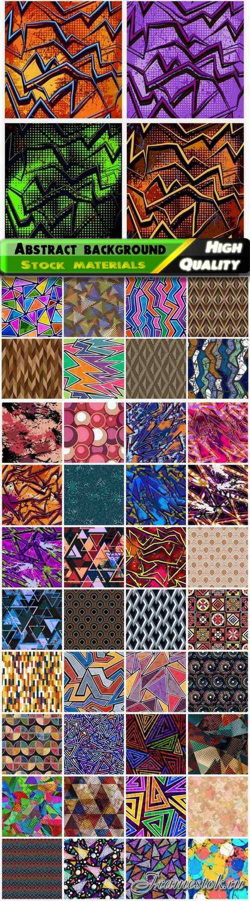 Abstract seamless patterns with triangles ornaments for wallpaper 41 Eps