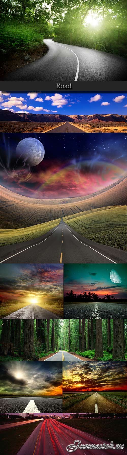 The road raster graphics