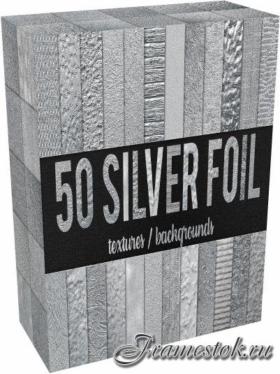 CreativeMarket - 50 Silver Foil Textures/Backgrounds