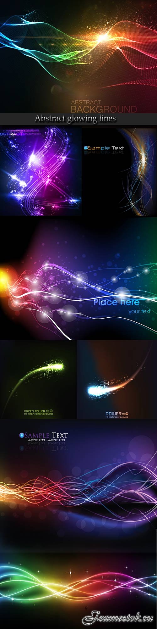 Abstract glowing lines on a dark background