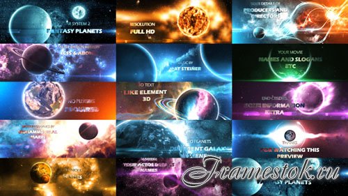Solar System 2 ( Fantasy Planets ) 8K - Project for After Effects (Videohive)