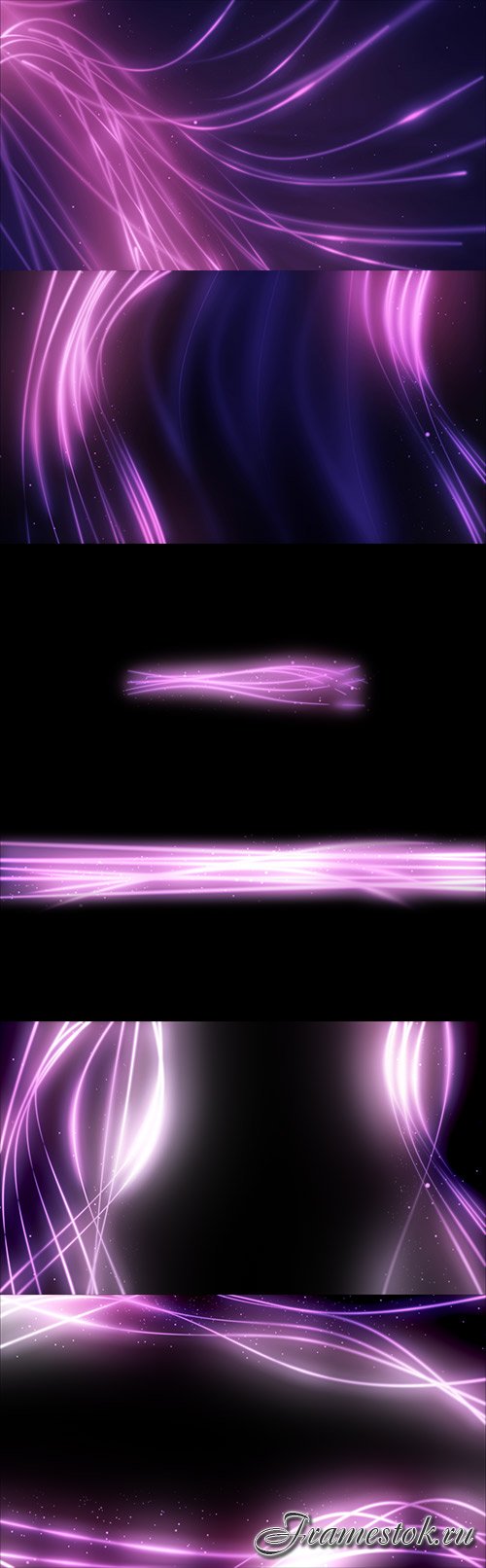 Purple abstract lines on a transparent background