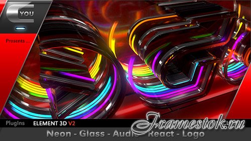 Neon Glass Audio React Logo - Project for After Effects (Videohive)