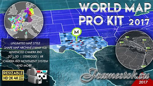 World Map Pro Kit - Project for After Effects (Videohive)