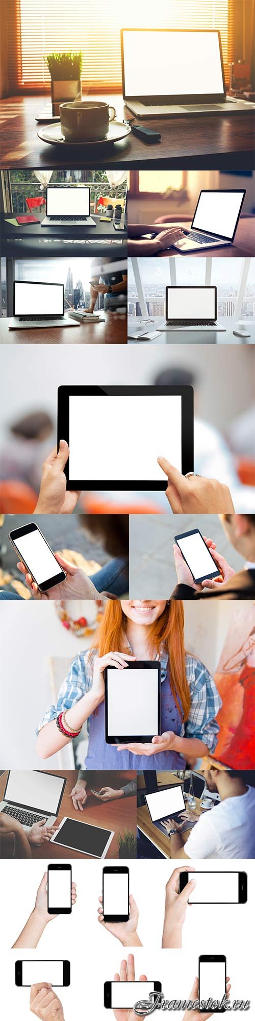 Blank screen phone, tablet, laptop