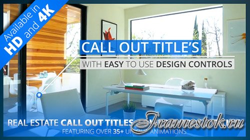 Real Estate Call Out Titles, Lower Thirds & Title Pack | HD/4K - Project for After Effects (Videohive) 