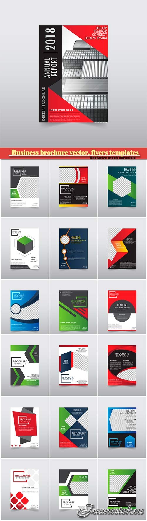 Business brochure vector, flyers templates # 29