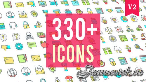 Icons Pack 330 Animated Icons - Project for After Effects (Videohive)