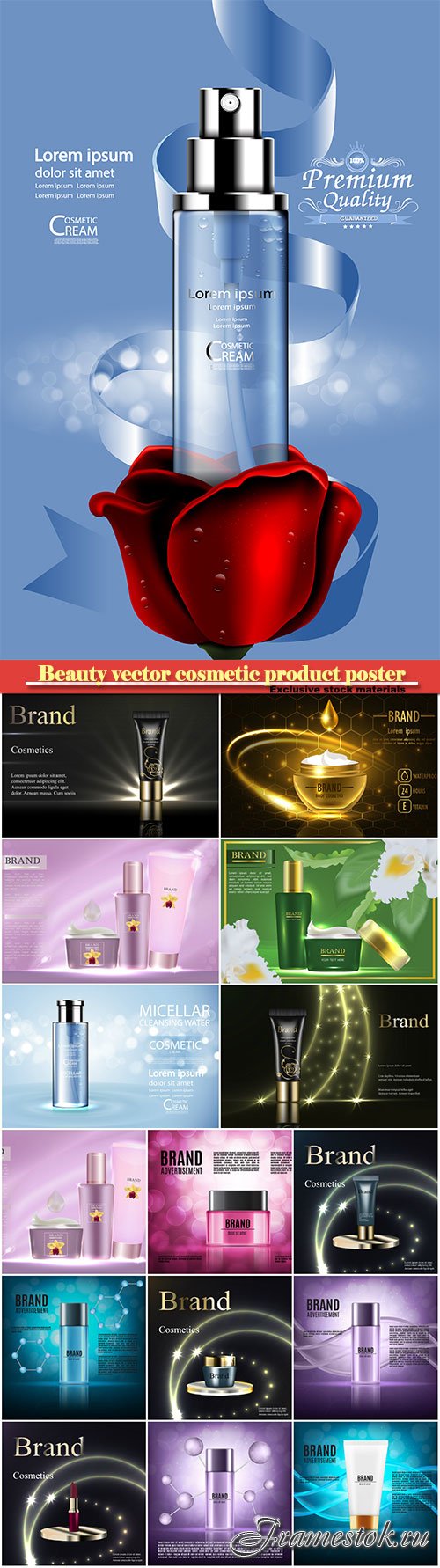 Beauty vector cosmetic product poster # 16