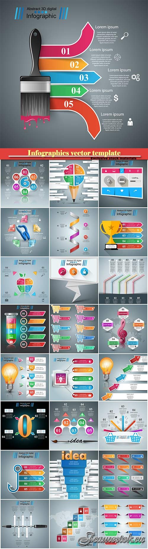 Infographics vector template for business presentations or information banner # 13