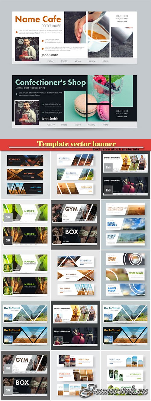 Template vector banner for images for social networks