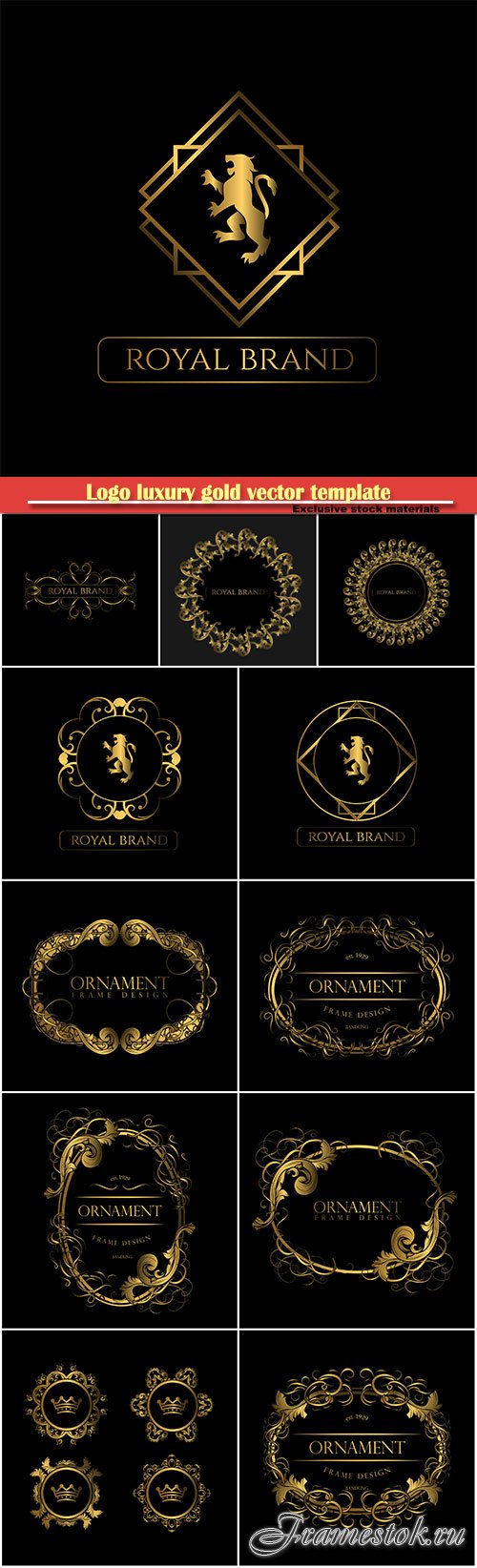 Logo luxury gold vector template
