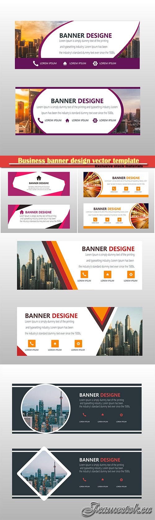 Business banner design vector template