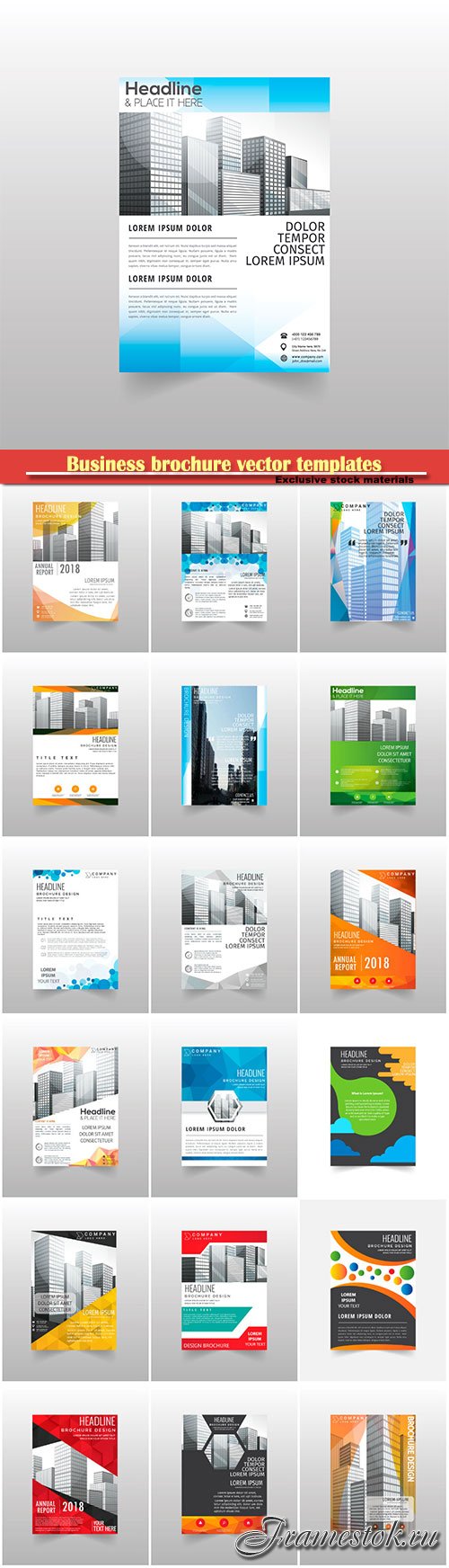 Business brochure vector templates, magazine cover, business mockup, education, presentation, report # 65
