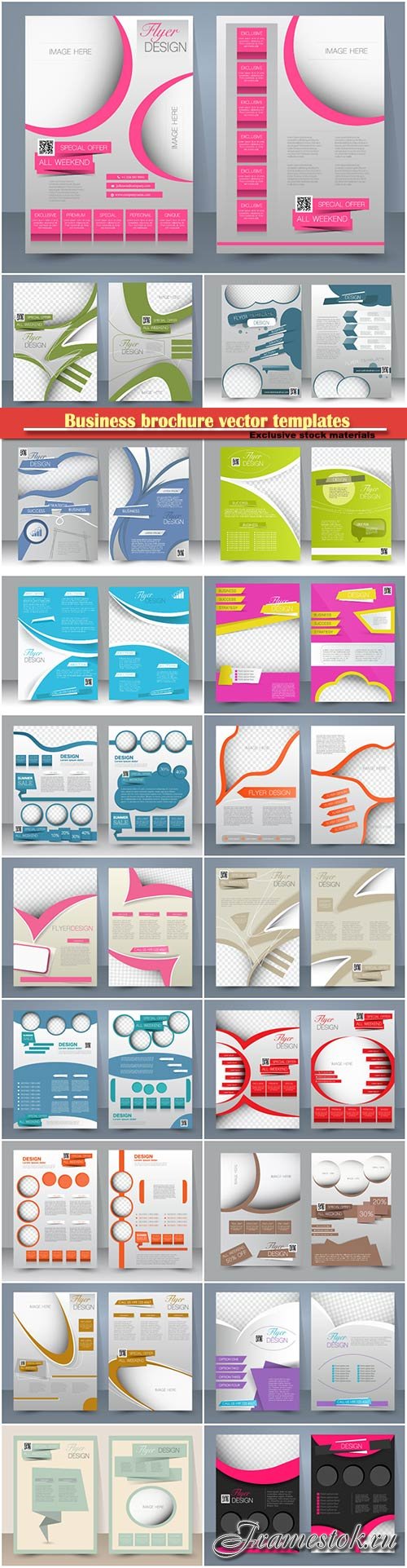 Business brochure vector templates, magazine cover, business mockup, education, presentation, report # 71