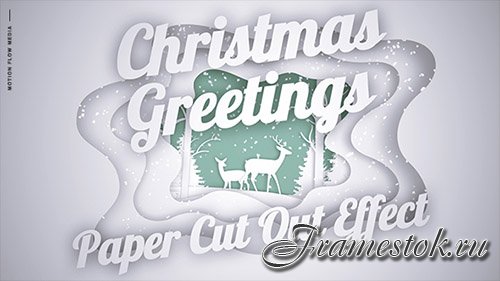 Christmas Greetings - Paper Cut Out - Project for After Effects (Videohive)