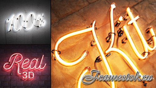 Real 3D Neon Kit - Project for After Effects (Videohive)