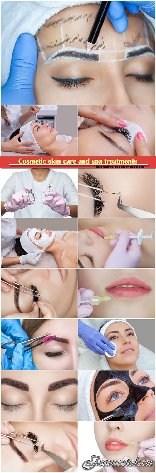 Cosmetic skin care and spa treatments, tattooing eyebrow, botulinum toxin injection