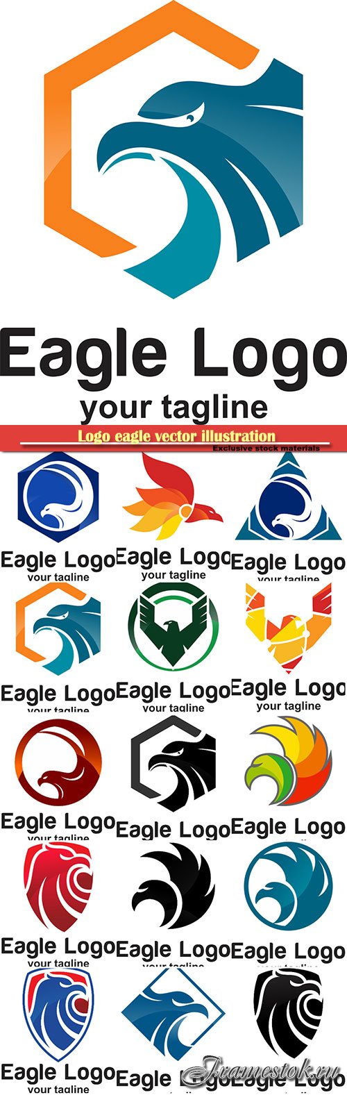 Logo eagle vector illustration