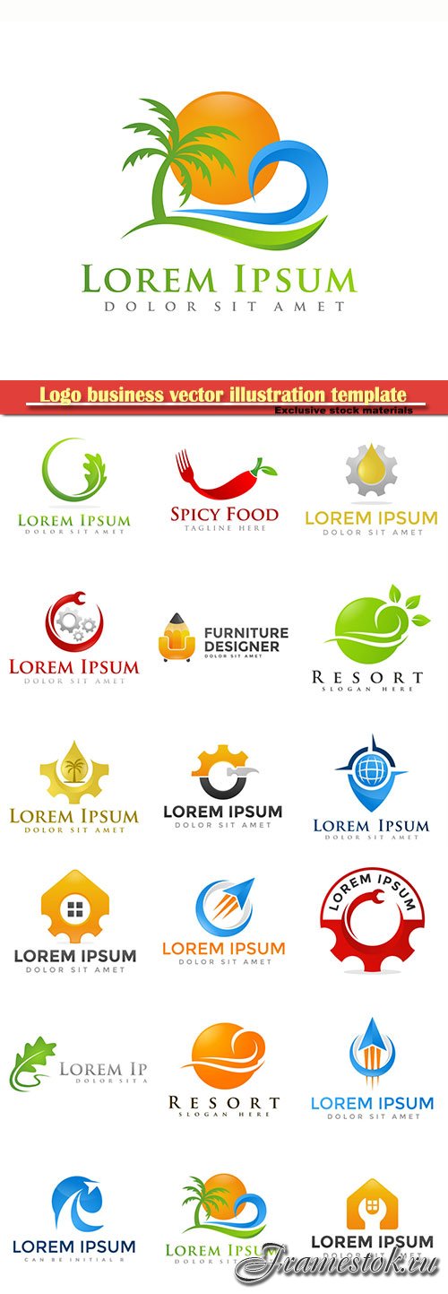 Logo business vector illustration template # 86