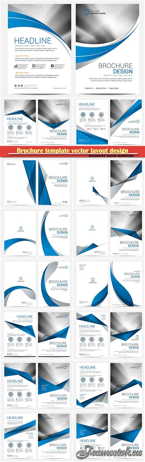 Brochure template vector layout design, corporate business annual report, magazine, flyer mockup # 152