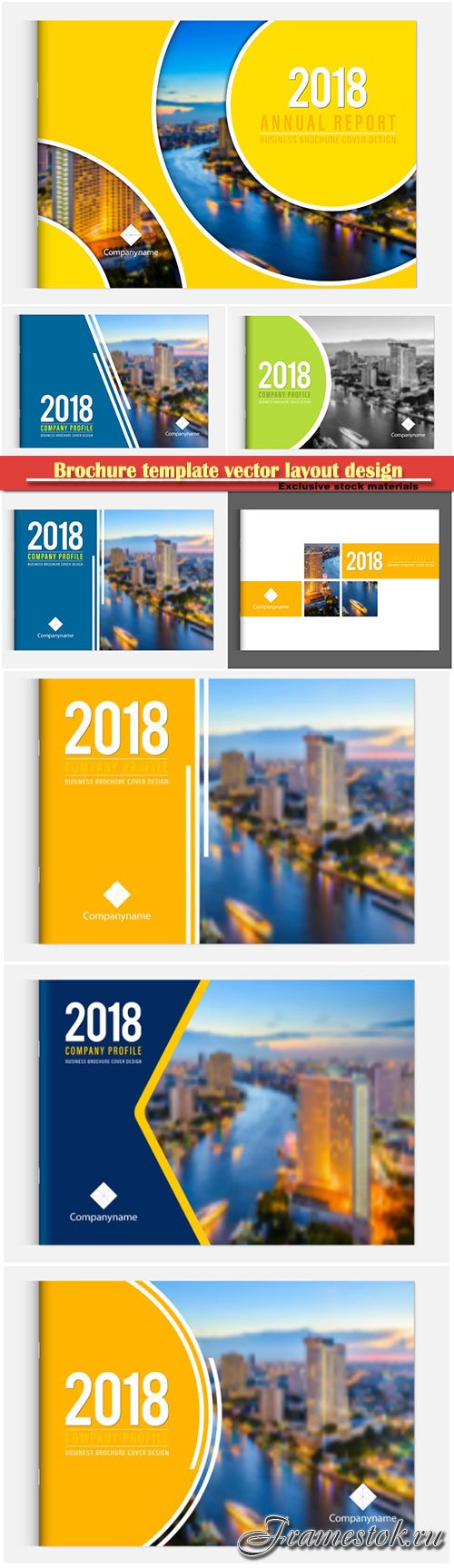 Brochure template vector layout design, corporate business annual report, magazine, flyer mockup # 158