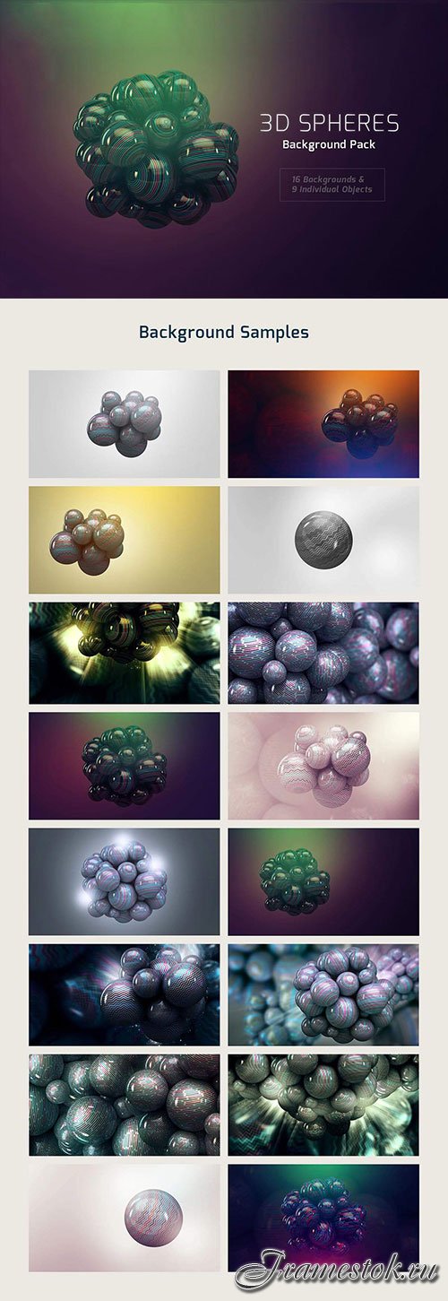 3D Sphere Backgrounds Pack