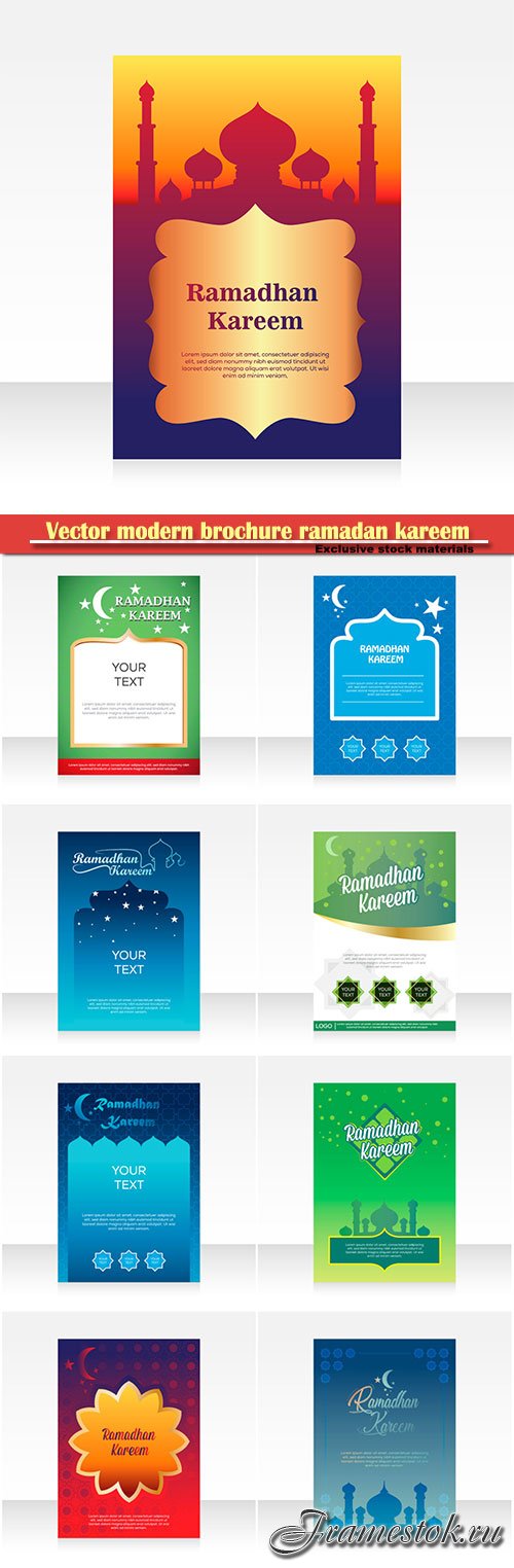 Vector modern brochure ramadan kareem