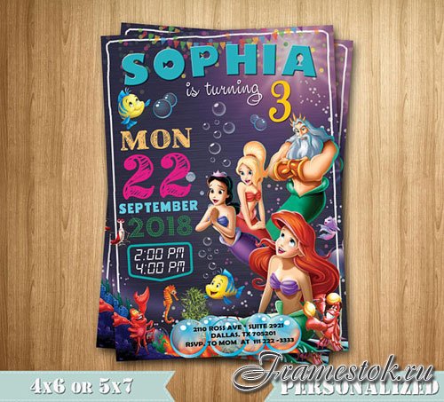 Little Mermaid Invitation