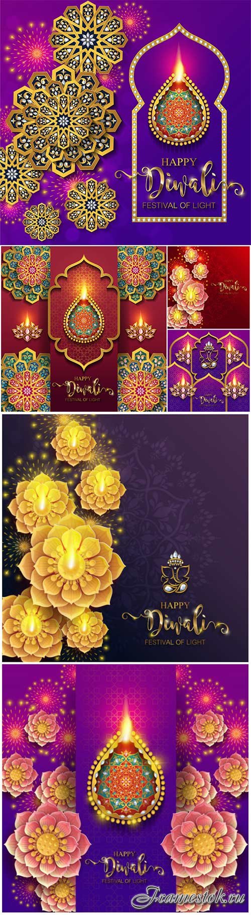 Diwali luxury vector background