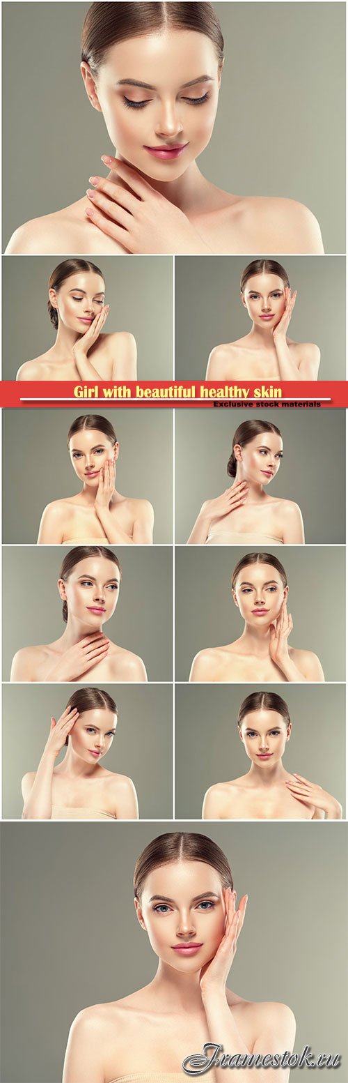 Girl with beautiful healthy skin