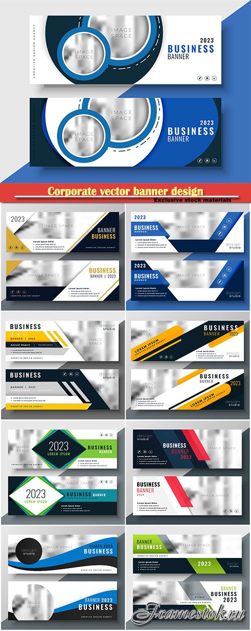 Corporate vector banner design for your business